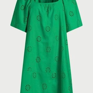 Green Eyelet Dress
